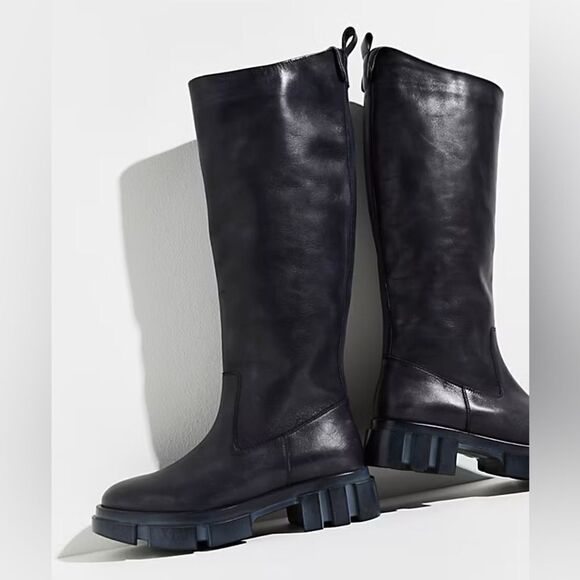 NEW Free People Brooks Tall Boot in Black - Picture 4 of 5